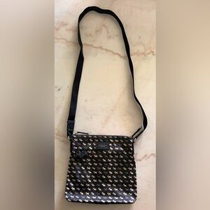Radley of London Black Crossbody Multicolor Scotty Dog Print Crossbody Bag.